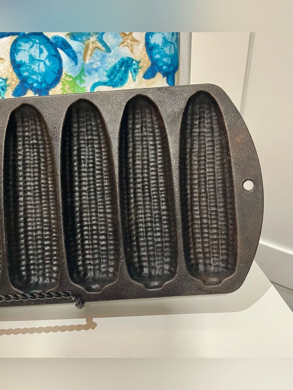 Vintage Lodge Cast Iron 2702 Cornbread Stick Pan 7-Ear Mold Made in USA Corn Cob